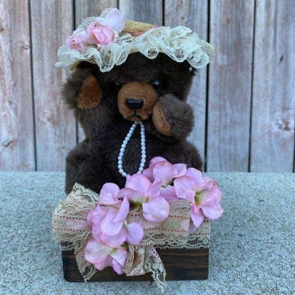 Vintage Accents Vintage Teddy Bear Music Box Plush Poshmark